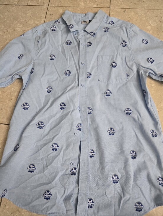 Other - RARE Men's Pabst Blue Ribbon PBR Button Down - Large